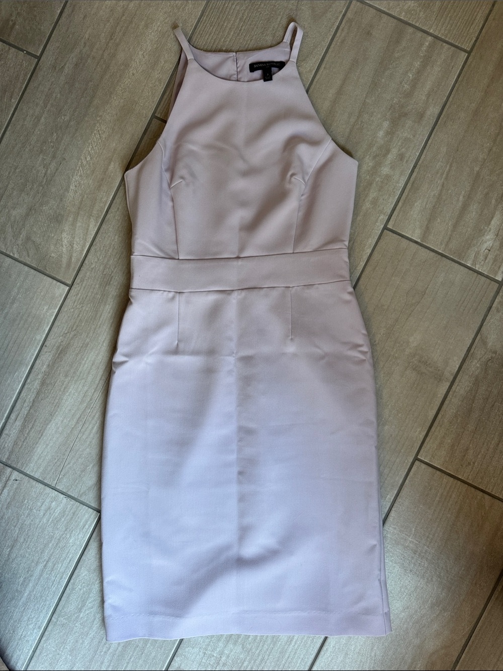 Size2 Banana republic lavender Halter Midi Sheath Dress